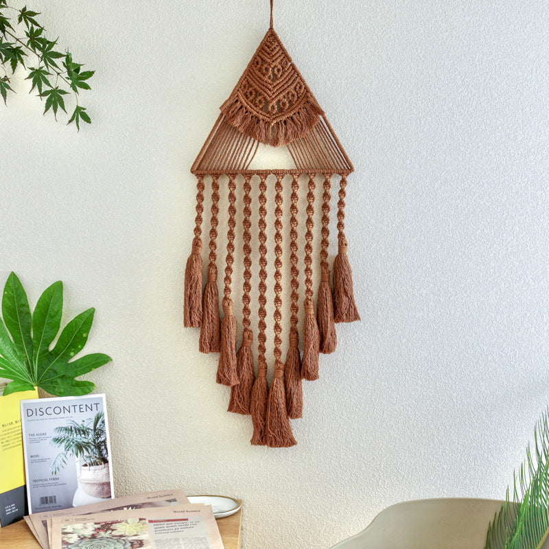 Handwoven Home Decor Triangle Dream Catcher Pendant Handwoven Home Decor Triangle Dream Catcher Pendant